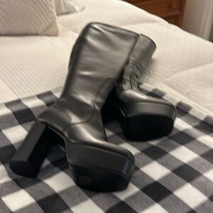 Blank platform boots